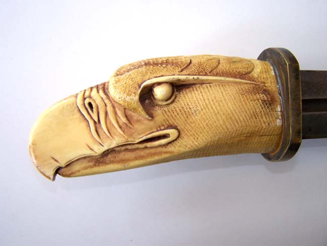 An Antique Knife with a reproduction carved eagle head handle — image 2
